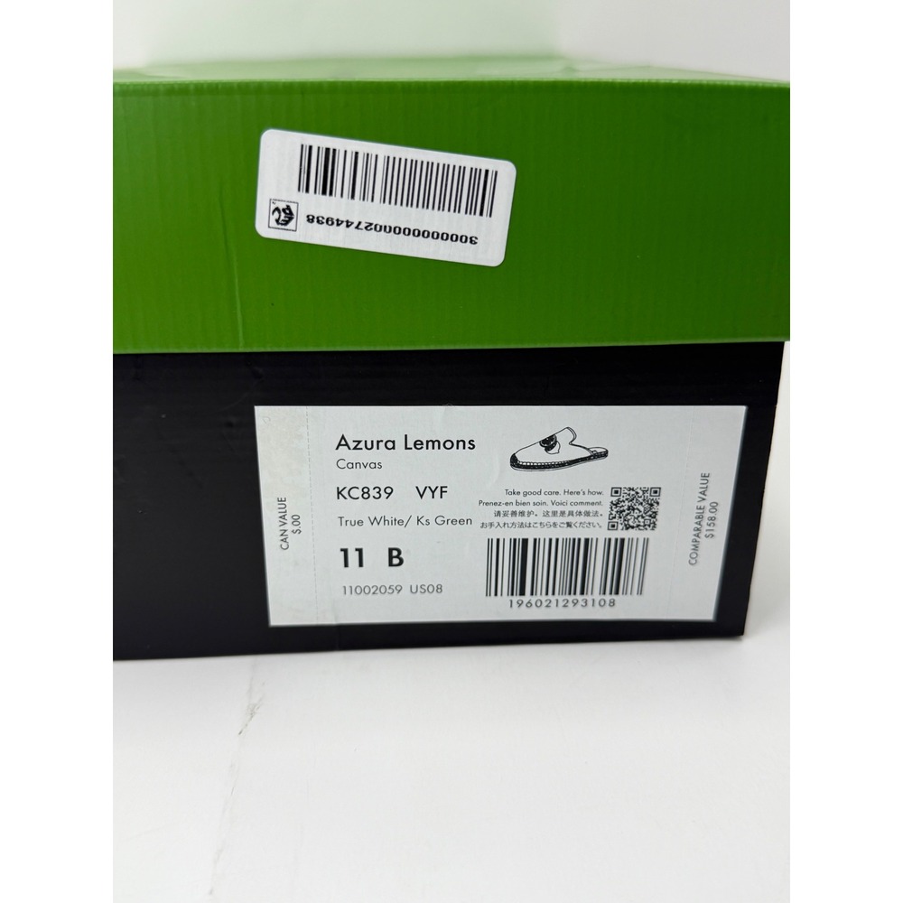 Kate Spade New York Azura Lemons Espadrille Mules White/Green Size 11B NWT/BOX - Picture 8 of 8